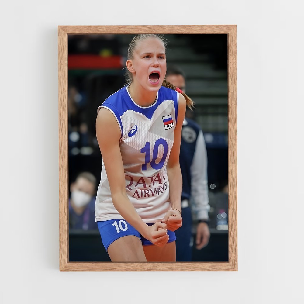 Poster L'Équipe de Russie en Action – affiche Volleyball (vue 4)